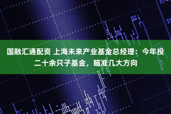 国融汇通配资 上海未来产业基金总经理：今年投二十余只子基金，瞄准几大方向