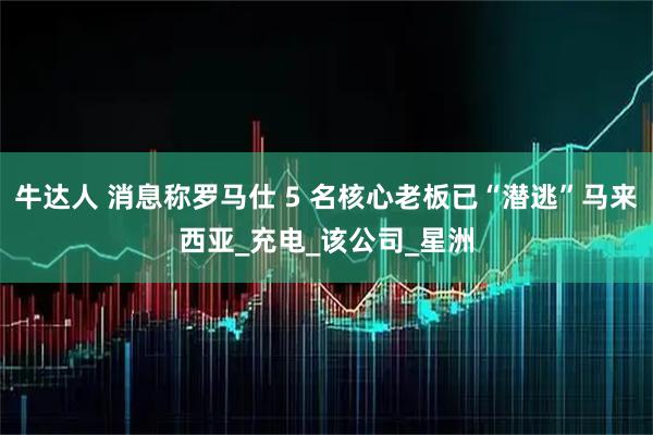 牛达人 消息称罗马仕 5 名核心老板已“潜逃”马来西亚_充电_该公司_星洲